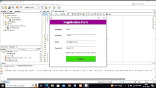 Registration Form Using Java and MYSQL Database