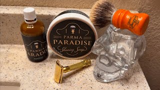 Master Soap Creations Parma Paradise- Inspired by Acqua di Parma Colonia. Merkur 34G and SOC Brush.