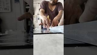 Black Glass Cutting 😮 #glasscutting #subscribe #shorts #viral