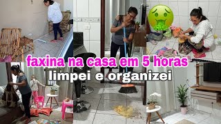 FAXINA: LIMPEI ORGANIZEI  A CASA EM 5 HORAS ,CASA, LIMPÍSSIMA E CHEIROSA, ALMOÇO fresquinho