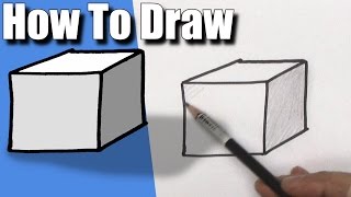 How To Draw a Cube - EASY - Step By Step