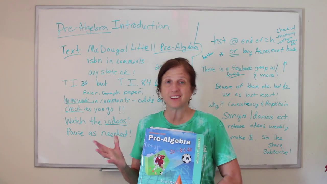Pre Algebra Introduction Youtube