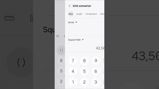 Convert Acres to Square Feet on Mobile Calculator 📱