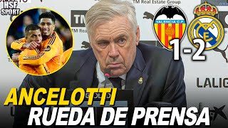 Rueda de prensa CARLO ANCELOTTI post partido VALENCIA 1 REAL MADRID 2 - La Liga