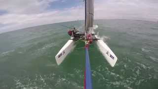 Sailing Round Hayling Island on a Formula 18 Catamaran