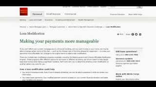 Wells Fargo Loan Modification and Advance Online