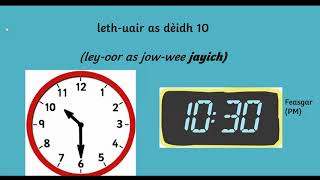 Leth Uair   half past times   Gaelic - Obair-dachaigh