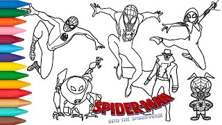 How To Draw Spider-Verse Characters | Spider-Man Into the Spider-Verse Coloring Pages