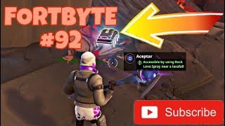 fortbyte 92 accesible al usar aerosol amor pesado cerca de lava temporada 9 fortnite - cruce chatarra fortnite letrero