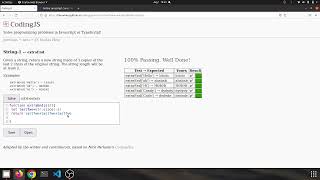 String 1 extraEnd Javascript solution