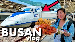 Bullet Train to Busan for Korean Fried Chicken 🇰🇷 South Korea Travel Vlog 부산