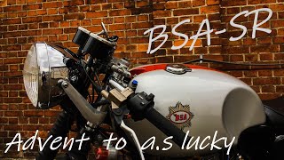 希少！ BSA-SR / GOLD SR グレードアップ仕様 YouTube 初登場☆ ※)CLUBMAN G40 SR400 SR500 カスタム ボバー ブラット カフェレーサー