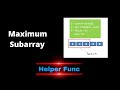 Maximum Subarray | Leetcode 53 | Coding Interview Problem