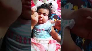 Baby makeup using only kajal/how to makeup baby girl#daily simple makeup for baby#shorts