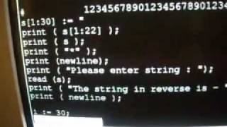 Algol 68 Program reversing a text string.