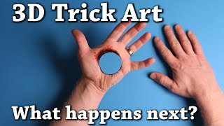 Easy 3D Trick Art - Hole in the Hand Optical Illusion!