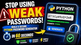 Stop Using Weak Passwords – Build a Secure Python Password Generator in 60 Seconds