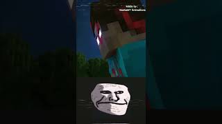 Herobrine in Minecraft 💀 (Troll Face Meme) #phonk #viral #shorts