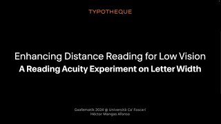 Héctor Mangas Afonso. — Enhancing Distance Reading for Low Vision