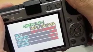 How to check Panasonic mirrorless  Lumix GX1 shutter count