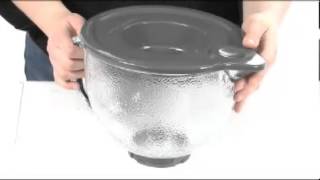 KitchenAid 5-Qt Hammered Glass Bowl with pouring spout, lid SKU:#8120171