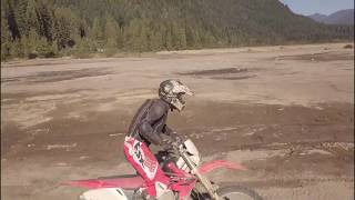 6 Yr Old Twin Dirtbikers; 5th Bridge Waterfalls, Stave Mud Flats, B.C., Canada by RSamson