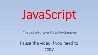 Simple JavaScript Dice Game