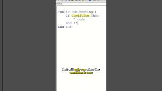 How to Create IF STATEMENTS with Excel VBA #shorts #excel #datascience