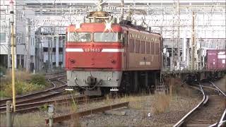 JR貨物 　ED76 83形機関車が牽引する。\u0026817系V506+V1510鹿児島車両センターから入線　鹿児島中央駅～都城駅（6950M）宮田通り踏切