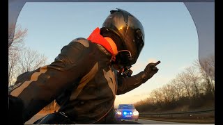 Danish police chase biker / Dansk politi jagter motorcyklist