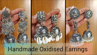 New Oxidised Earrings Making 🔥#oxidisedjewellery #viral #youtube #jewelsandyou