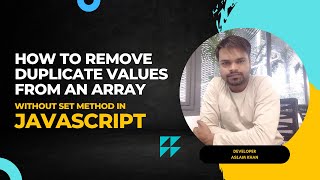 How to remove duplicate values from an array without using Set method in javascript