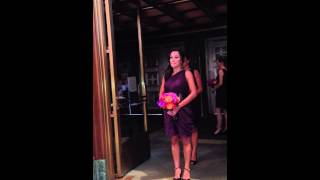 Bridesmaids Walking Down the Aisle