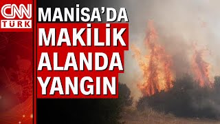 Manisa'nın Kula ilçesinde korkutan orman yangını