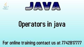 operators in java in hindi