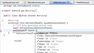 Android Application Development Tutorial 111 TableLayout and Intro SQLite Database YouTube