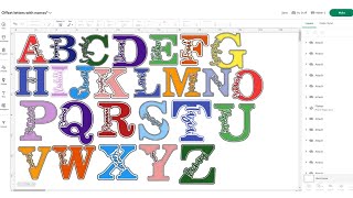 Creating an offset name initial with all letters of the alphabet! BEGINNER FRIENDLY!