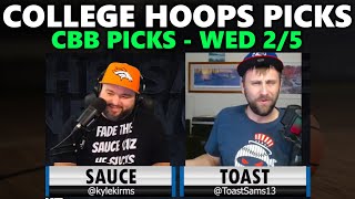 College Basketball Picks with Kyle Kirms \u0026 Toast | Sauce After Dark February 5th