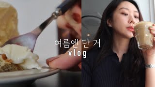 [vlog] 여름엔 단 거. 왓츠인마이백. 크로플 만들기.아이패드 드로잉. 제이한나. 피클 만들기. 요가링. 기록하는 일상.