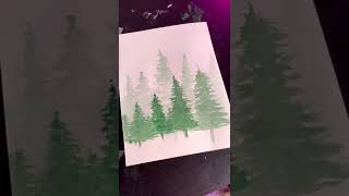 How To Paint A Tree 🌲 #shorts