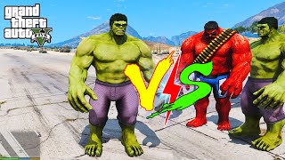 RED HULK vs HULK | NEW Incredible HULK | SUPERHEROES in GTA 5 | RED HULK FIGHT | Avengers in GTA 5