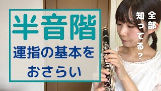 【クラリネット初心者向け】半音階、暗譜で吹ける？ 運指の基本｜運指表付き