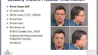 ACSO Sexually Violent Predator Community Notification - Bell relocation