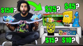 Can You Guess The Price Of These SPONGEBOB SQUAREPANTS PRODUCTS?! (GAME)