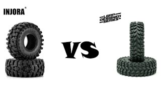 Who Does It Best? 58mm vs 64mm Tire Comparison Crawl SCX24 Trench Kings Swamp Stomper #injora #lgrp