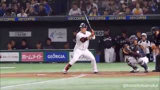 【台湾代表】2017.11.18 王柏融への応援風景（夢花火[ロッテ]・清原のテーマ）