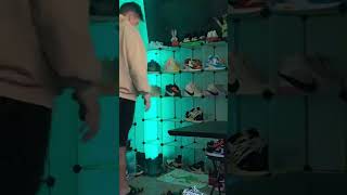 Always a relaxing experience to rearrange the Sneaker Room #sneakers #shorts #offwhite