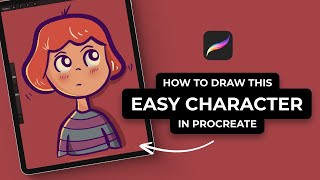 How To Draw An Easy Cartoon Character In Procreate (#Shorts)