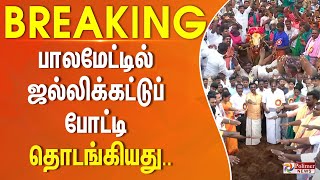 #JustNow || பாலமேட்டில் ஜல்லிக்கட்டுப் போட்டி தொடங்கியது.. Palamedu Jallikattu