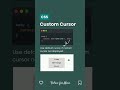 css custom cursor